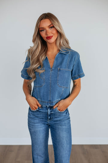 Siyana Denim Top