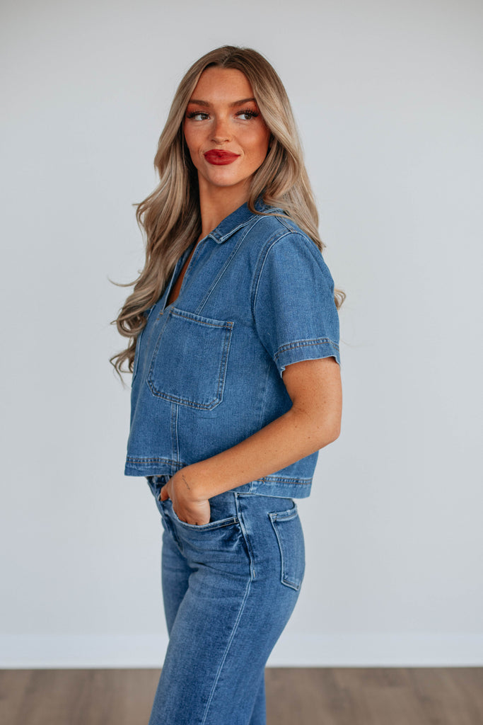 Siyana Denim Top