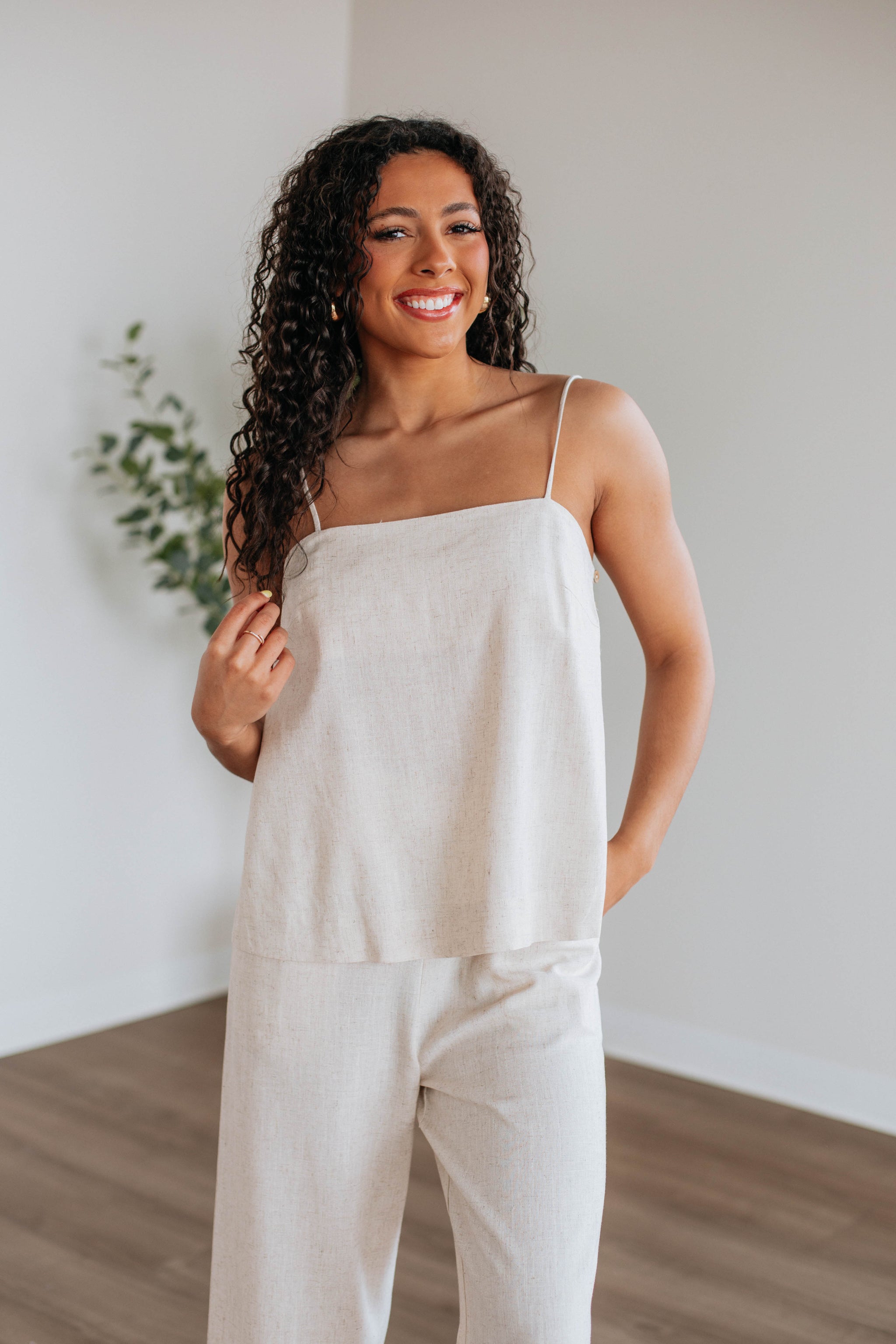 Solandy Linen Two-Piece Set - Natural