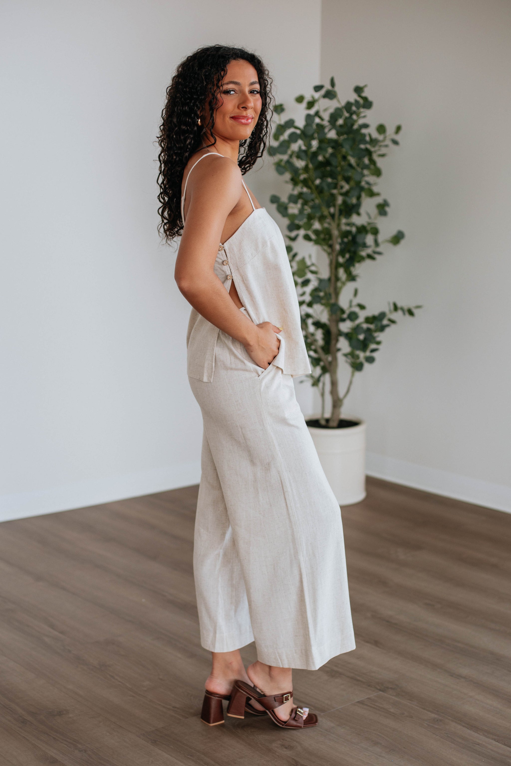 Solandy Linen Two-Piece Set - Natural