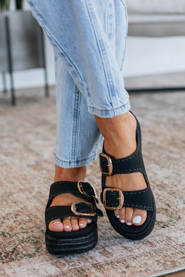 Somewhere On A Beach Sandals - Black