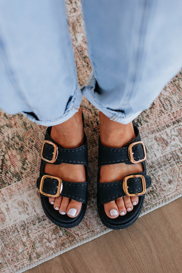 Somewhere On A Beach Sandals - Black
