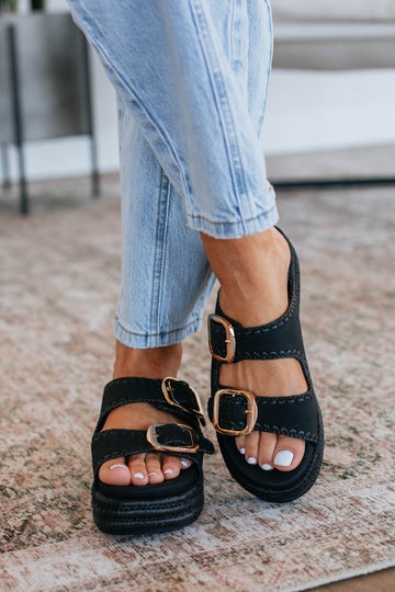 Somewhere On A Beach Sandals - Black