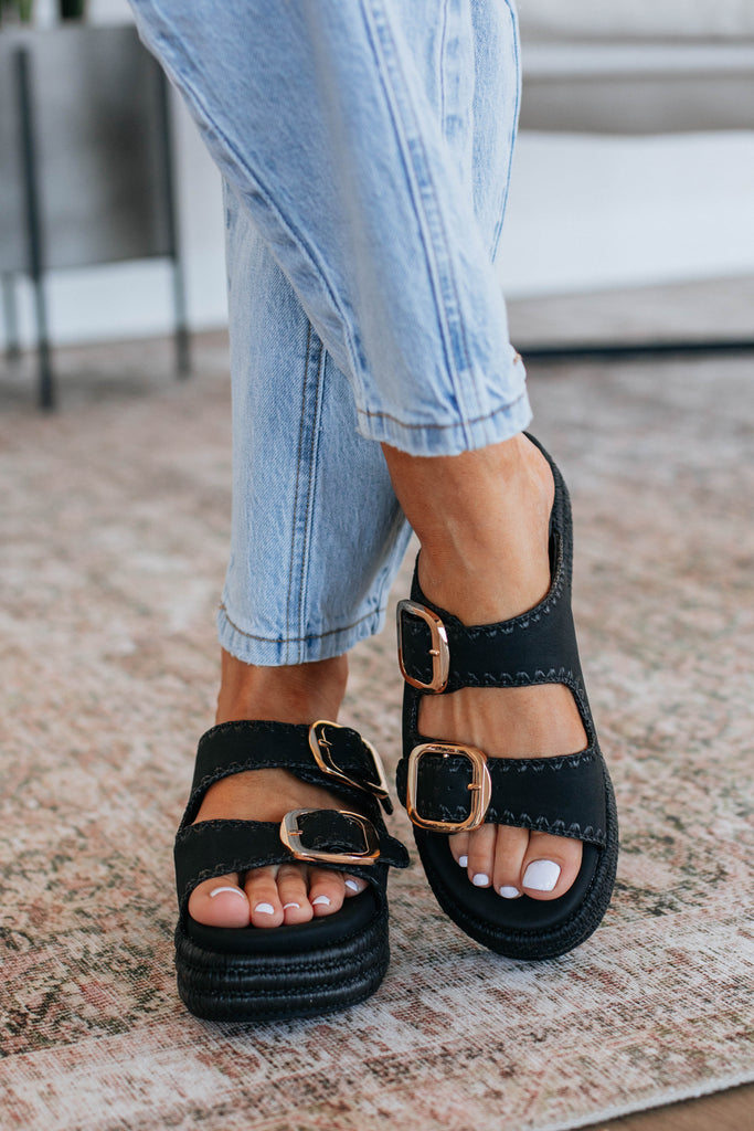 Somewhere On A Beach Sandals - Black