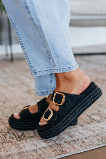 Somewhere On A Beach Sandals - Black