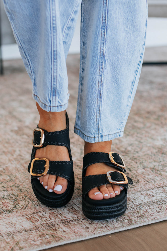 Somewhere On A Beach Sandals - Black