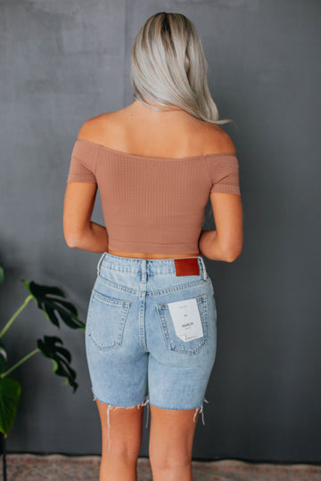 Stay In Check Top - Mocha