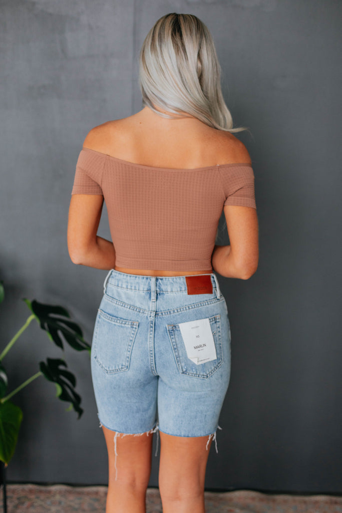 Stay In Check Top - Mocha