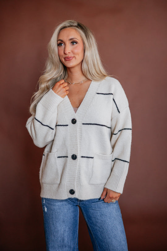 Quinelle Striped Cardigan