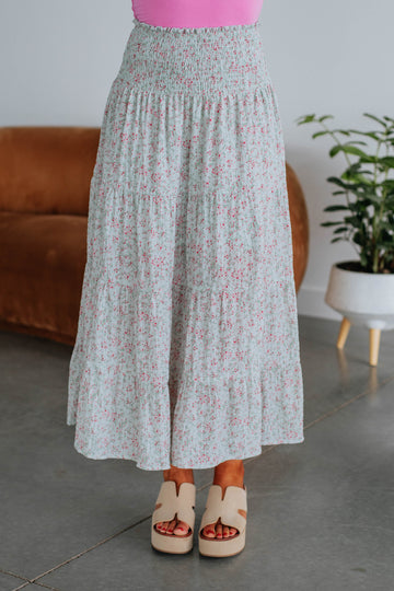 Sweet On You Midi Skirt - Sage