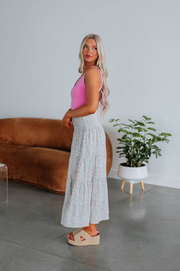 Sweet On You Midi Skirt - Sage