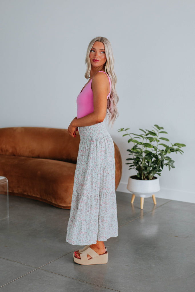 Sweet On You Midi Skirt - Sage