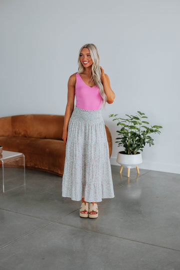 Sweet On You Midi Skirt - Sage