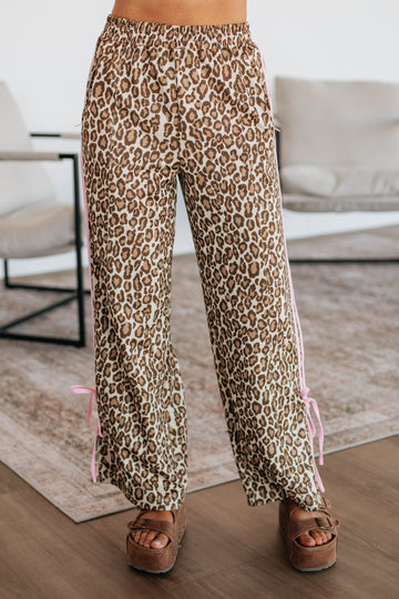 Taylar Track Pants - Leopard