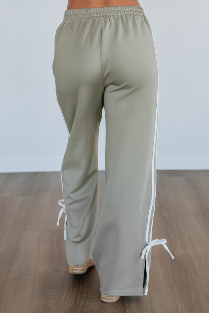 Taylar Track Pants - Light Olive
