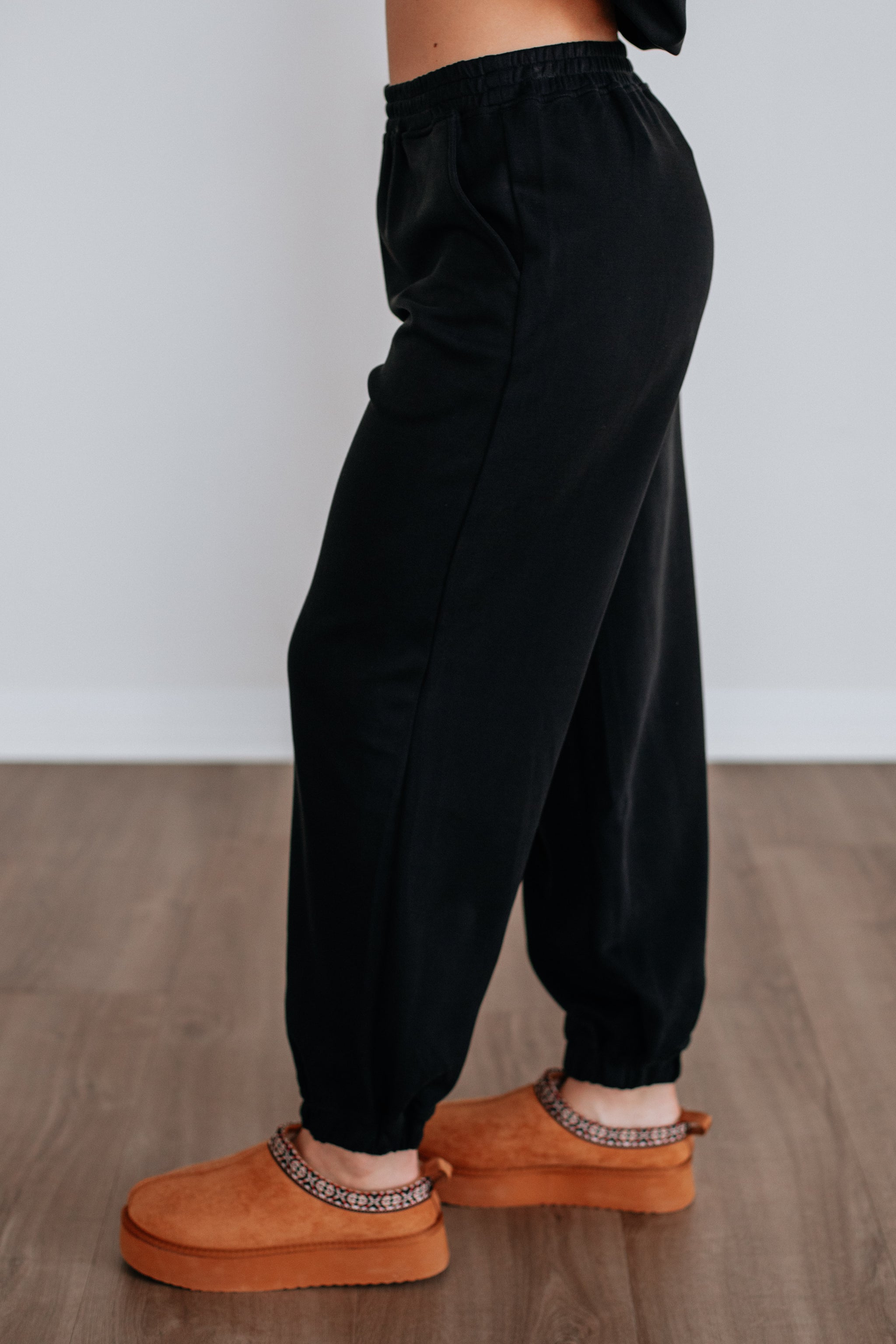 Teleri Lounge Joggers - Washed Black