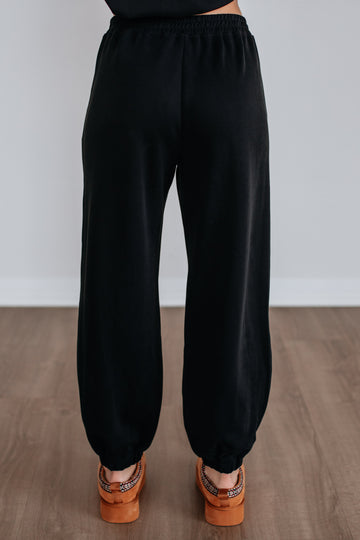 Teleri Lounge Joggers - Washed Black