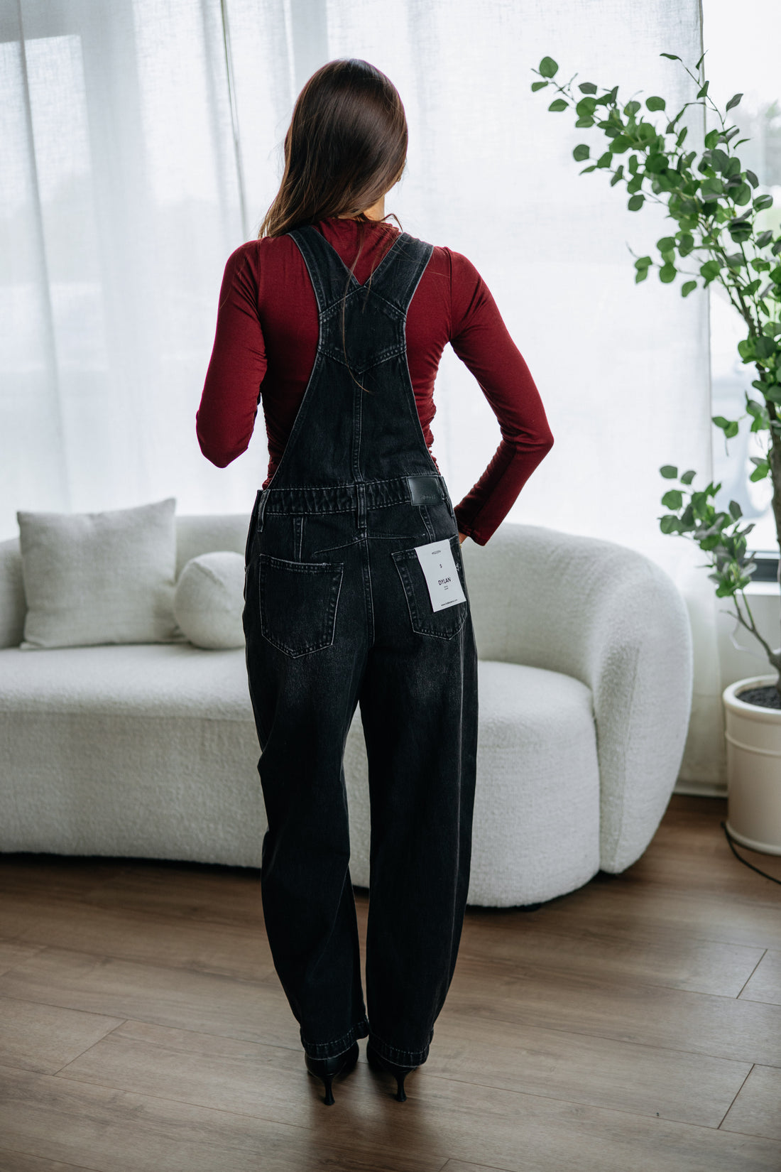 Dylan Hidden Denim Overalls - Vintage Black