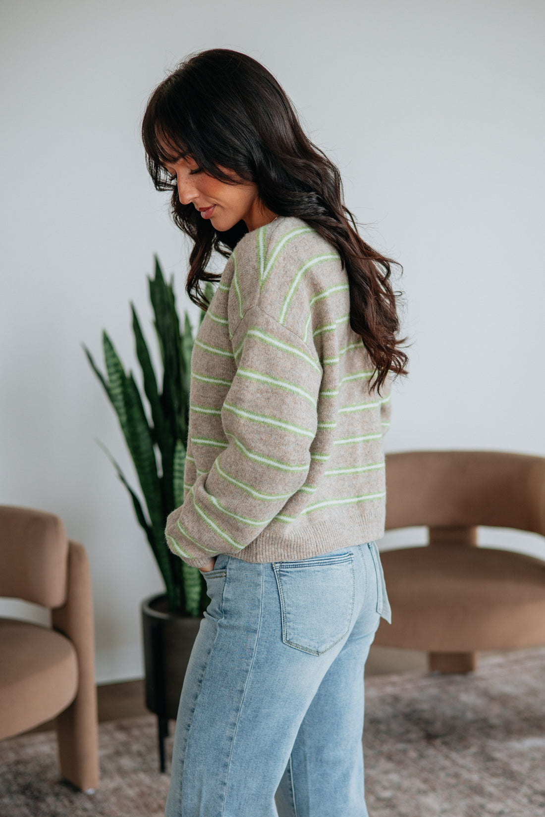 Clancey Striped Cardigan