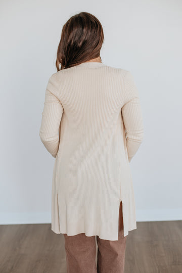 Maylin Ribbed Cardigan - Cream