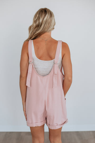Kearney Short Overalls - Dusty Pink