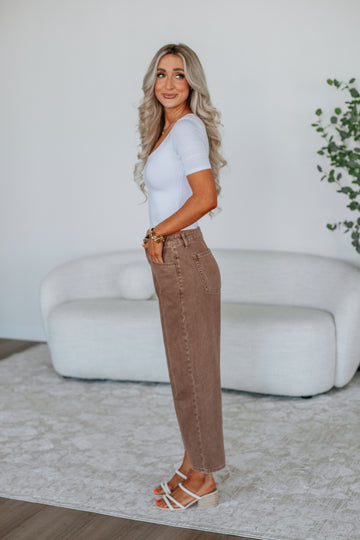Rommi Denim Pants - Mocha