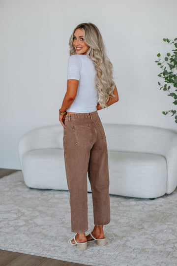 Rommi Denim Pants - Mocha