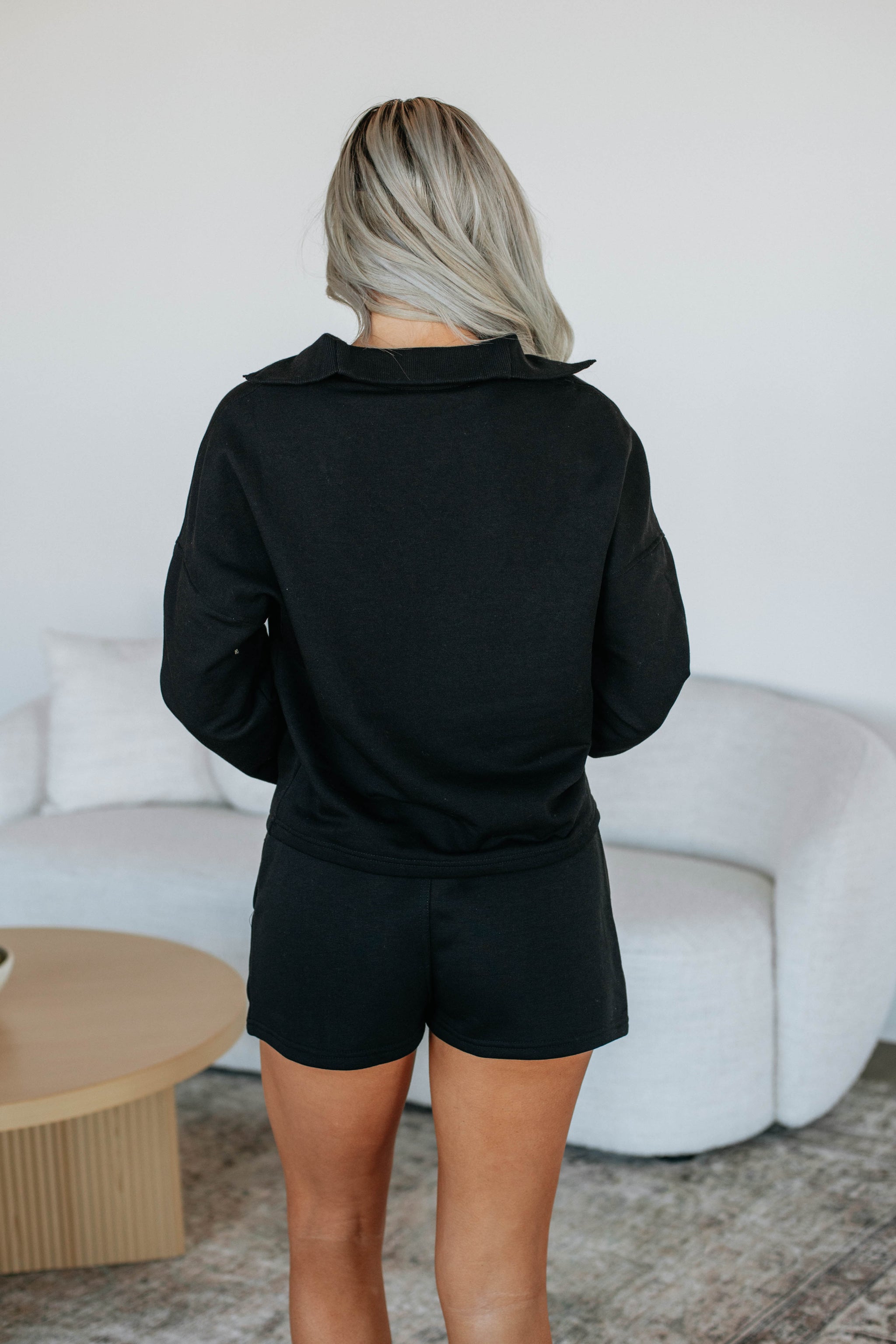 Tova Half-Zip Pullover - Black