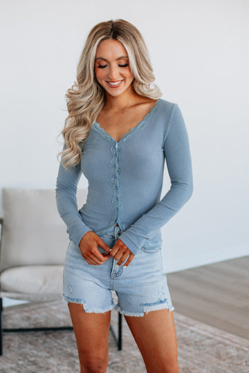 Lisbeth Lace Top - Chambray