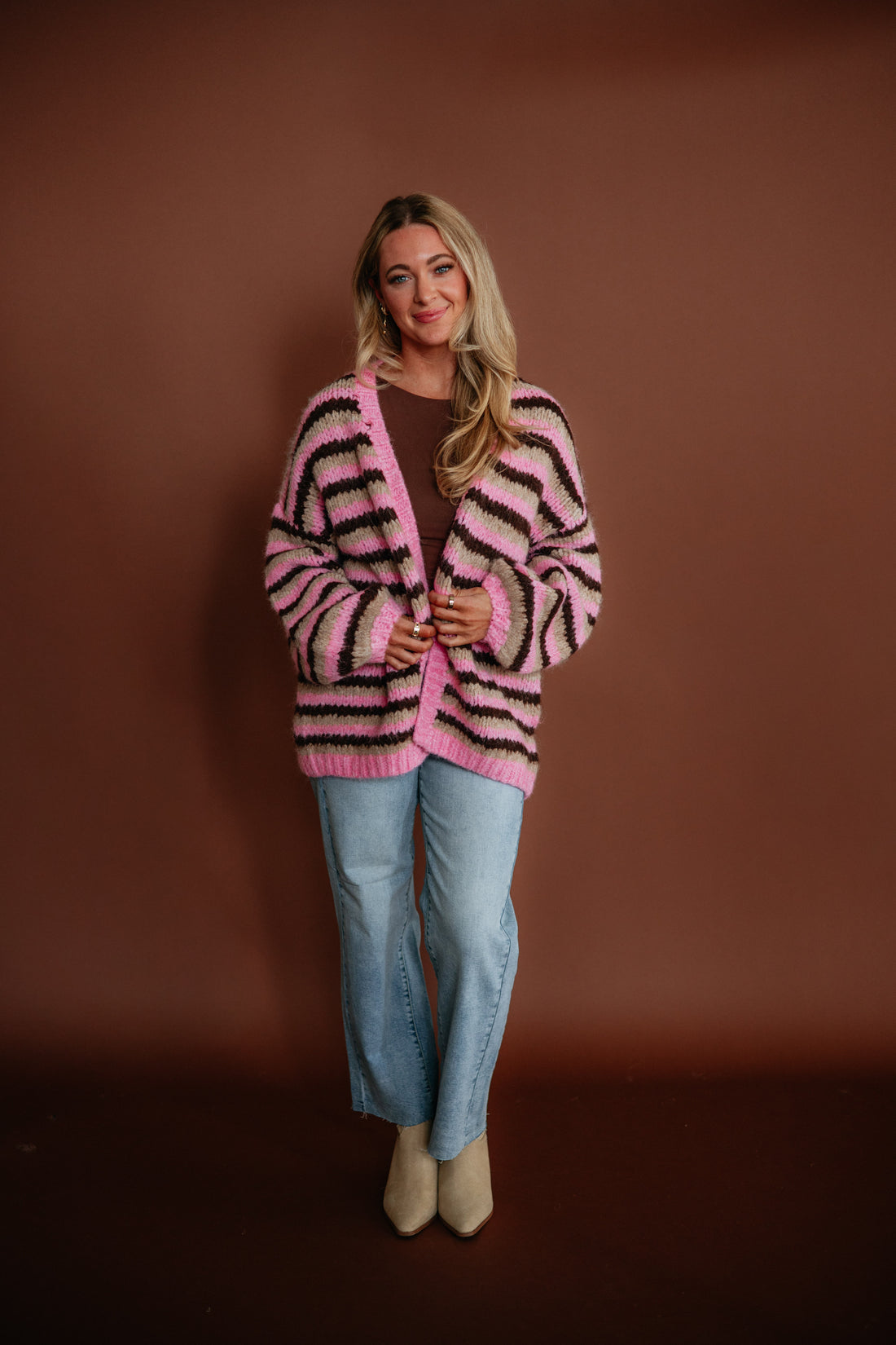 Dyana Striped Cardigan