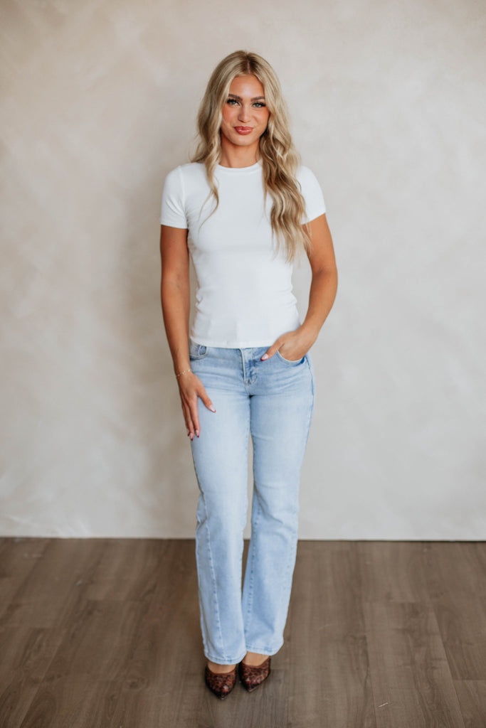 Rory Ribbed Top - Ivory