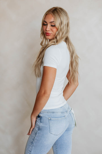 Rory Ribbed Top - Ivory