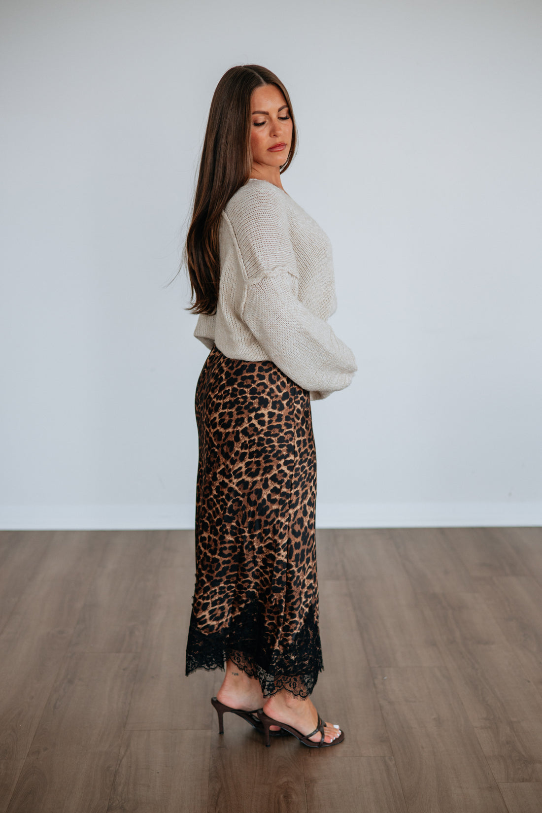 Vessie Leopard Skirt