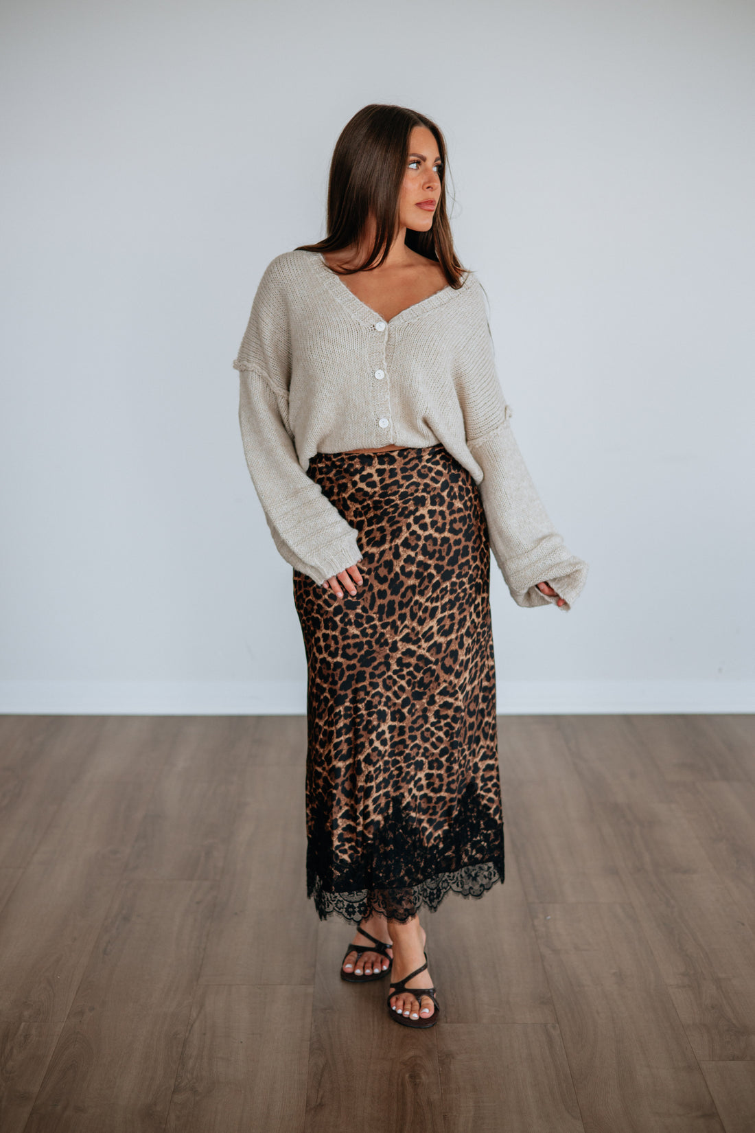 Vessie Leopard Skirt