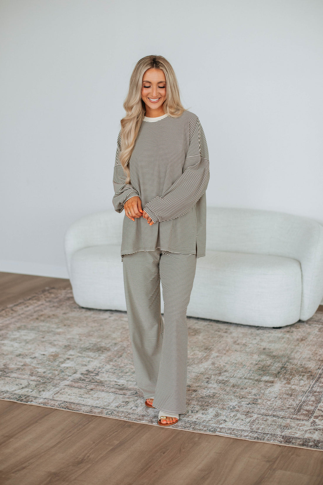 Cayla Striped Top - Espresso Mix
