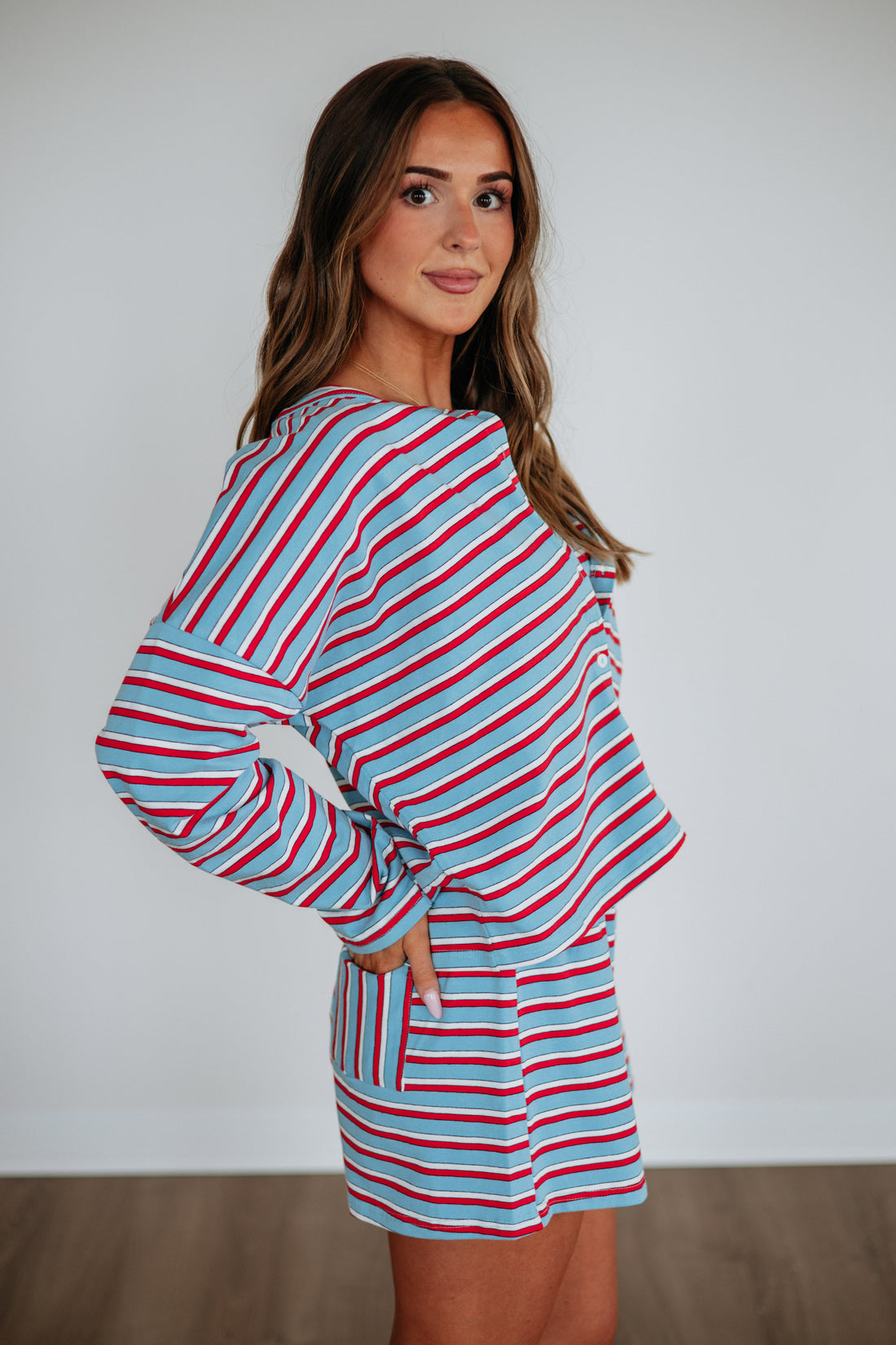 Brady Striped Cardigan Top