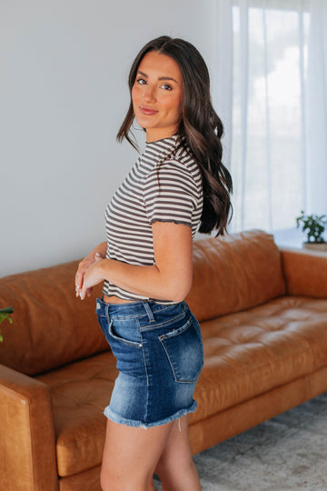 Veridy Ribbed Top - Charcoal