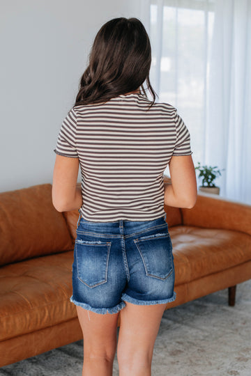 Veridy Ribbed Top - Charcoal