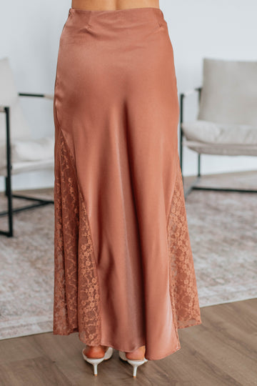 Vivian Lace Skirt - Clay