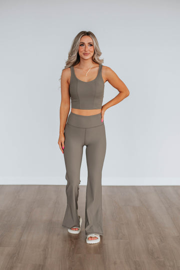 Zinia Ribbed Tank - Mink