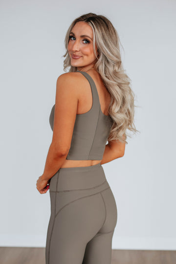 Zinia Ribbed Tank - Mink