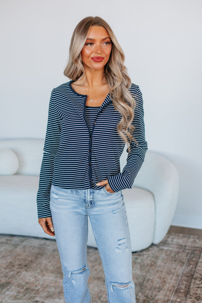 Casey Two-Piece Set - Navy Mix