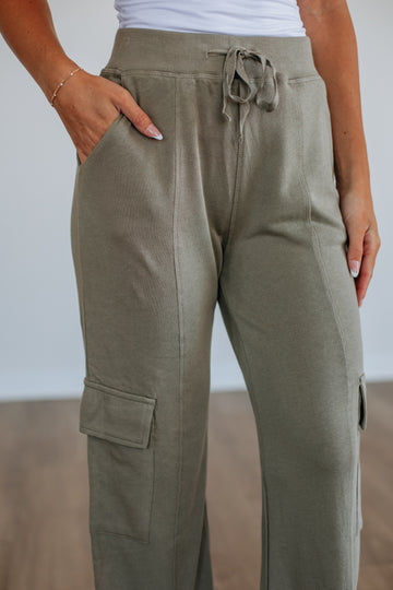Merritt Lounge Cargo Pants - Moss