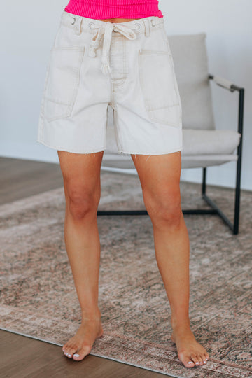 Kendrick Denim Shorts - Cream