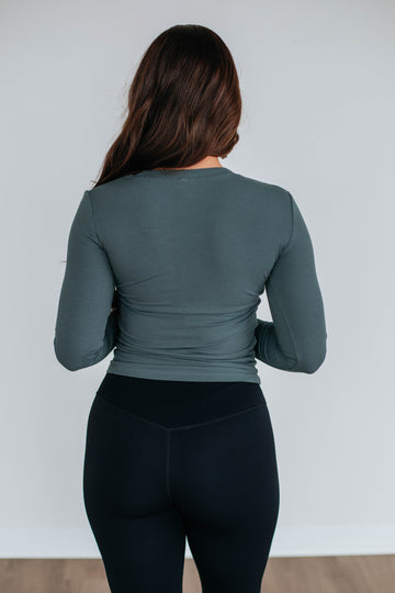 Remi Ribbed Top - Urban Grey