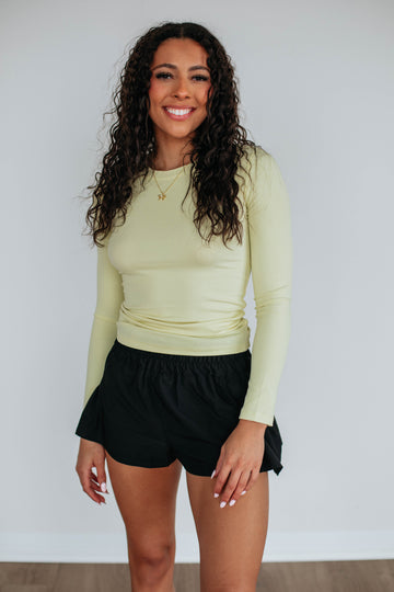 Remi Ribbed Top - Limeade