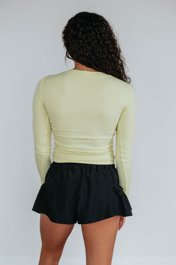 Remi Ribbed Top - Limeade