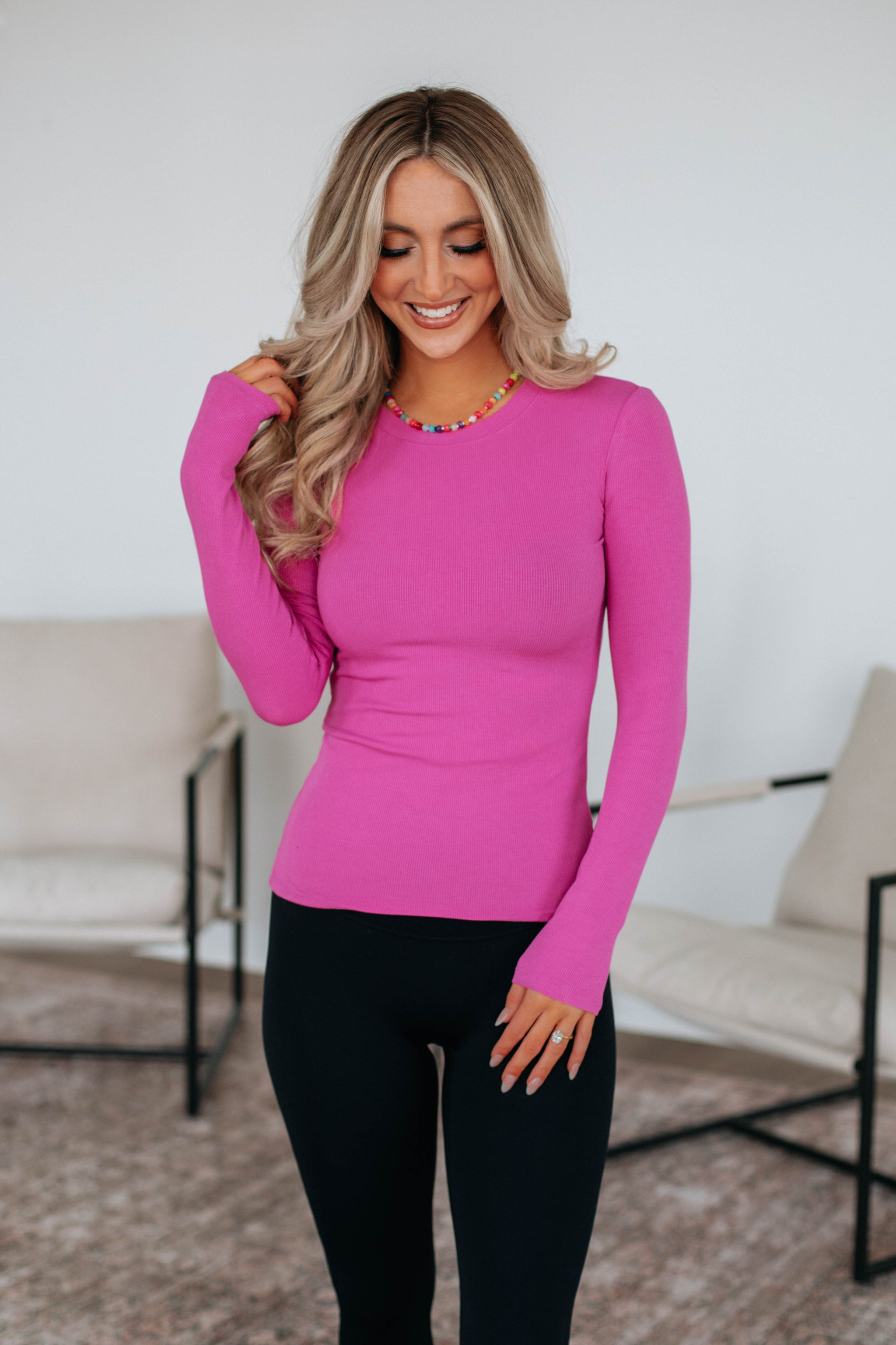 Remi Ribbed Top - Orchid