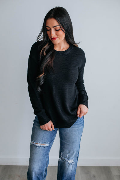Adina Knit Sweater - Black