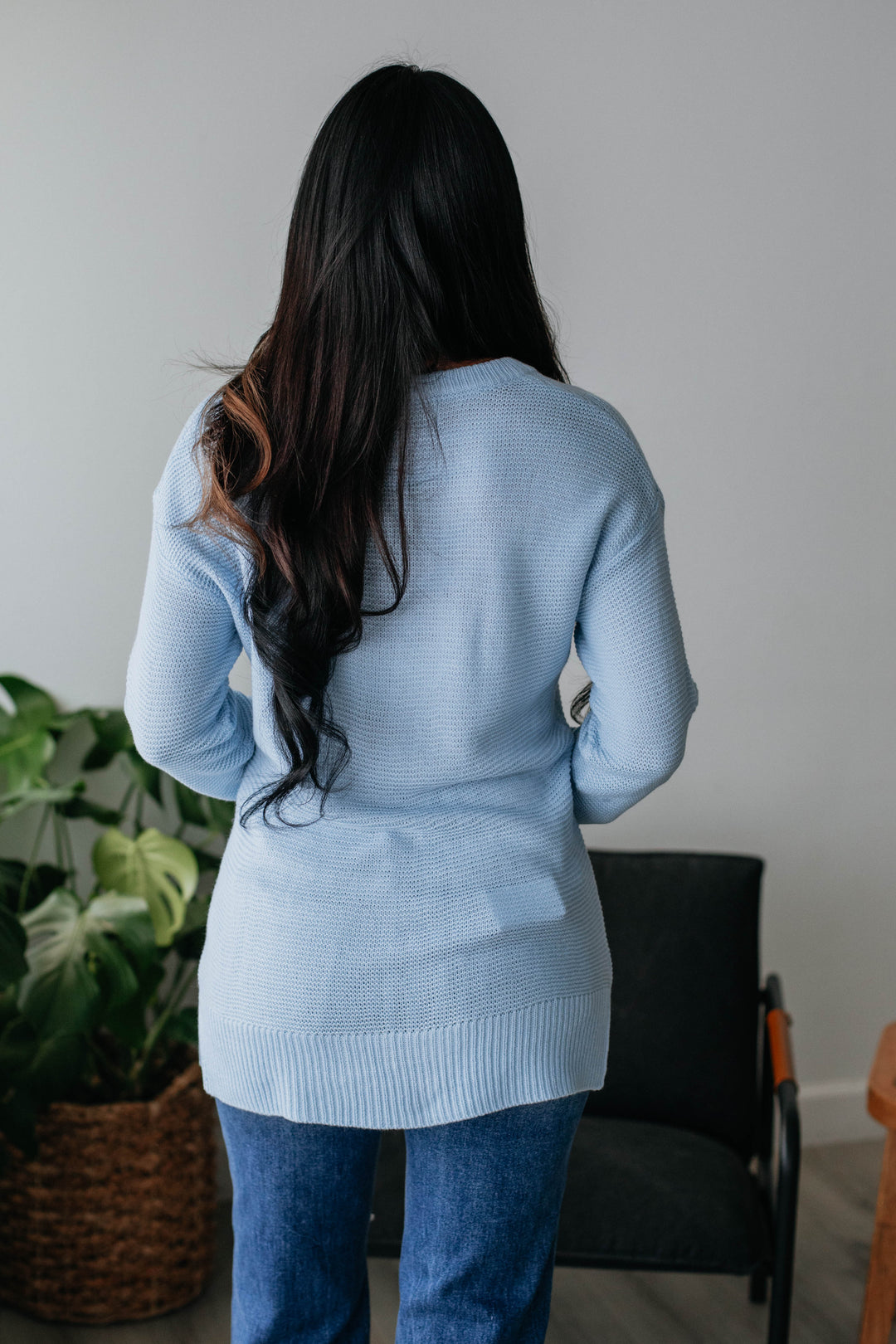Adina Knit Sweater - Cornflower Blue